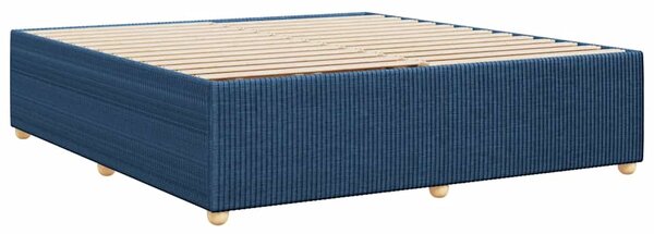 Rám postele bez matrace modrý 200 x 200 cm textil 3284969