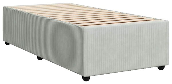 Box spring postel s matrací světle šedá 90x200 cm samet 3287650