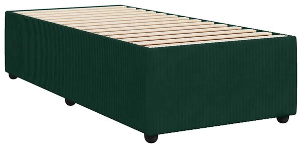 Rám postele bez matrace tmavě zelená 100 x 200 cm samet 3284991