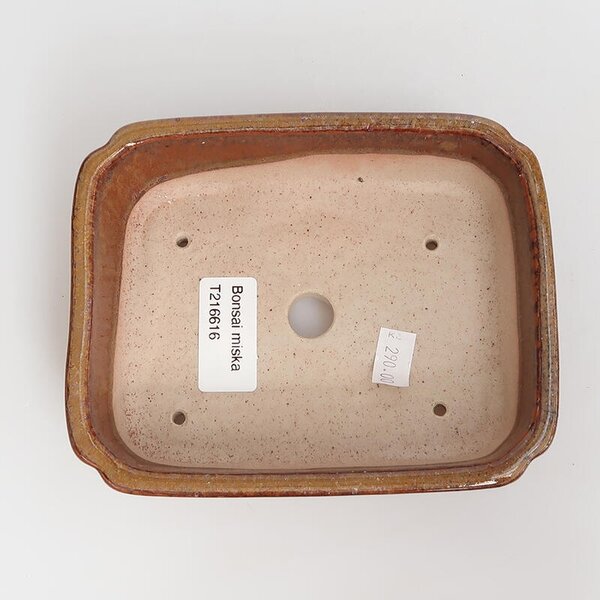 E-bonsai Keramická bonsai miska 15 x 12 x 4 cm hnědá