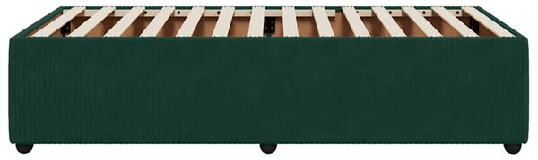 Rám postele bez matrace tmavě zelená 100 x 200 cm samet 3284991