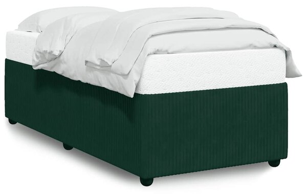Rám postele bez matrace tmavě zelená 100 x 200 cm samet 3284991