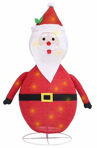 Dekorativní vánoční Santa Claus s LED luxusní tkanina 90 cm 328498