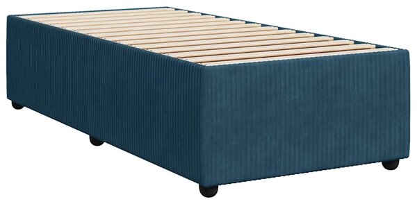Box spring postel s matrací tmavě modrá 80 x 200 cm samet 3285606