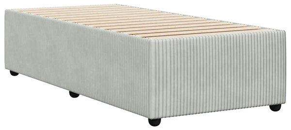 Rám postele bez matrace světle šedý 90 x 200 cm samet 3284982