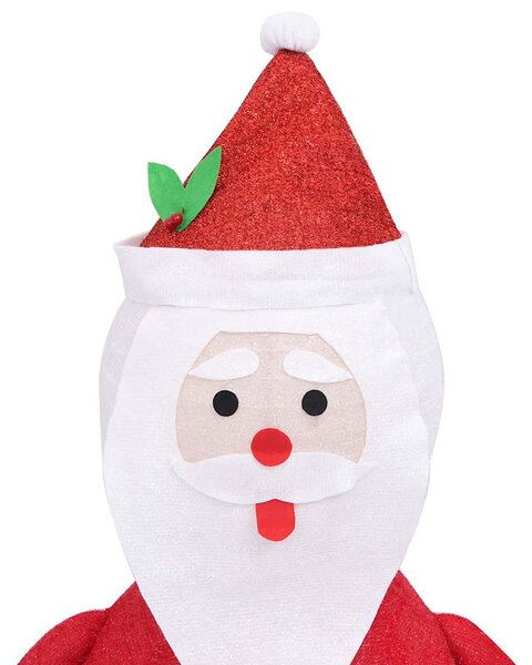 Dekorativní vánoční Santa Claus s LED luxusní tkanina 90 cm 328498