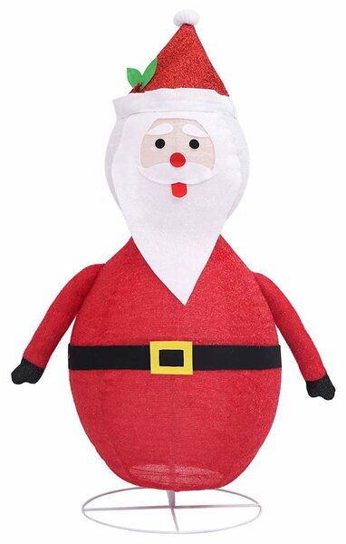 Dekorativní vánoční Santa Claus s LED luxusní tkanina 90 cm 328498