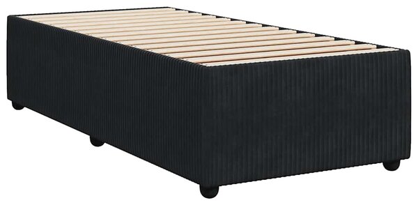 Box spring postel s matrací černá 80 x 200 cm samet 3285604