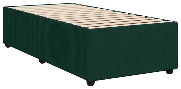Box spring postel s matrací tmavě zelená 80 x 200 cm samet 3287593