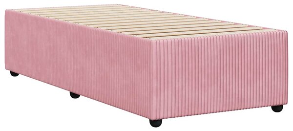 Rám postele růžový 100 x 200 cm samet 3284993