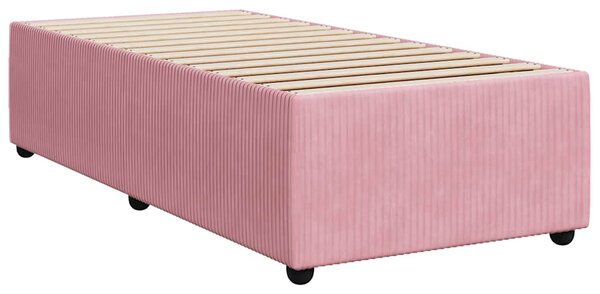 Rám postele růžový 100 x 200 cm samet 3284993