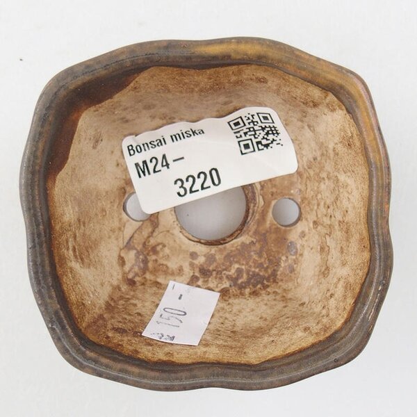 E-bonsai Keramická bonsai miska 7 x 7 x 3,5 cm hnědá