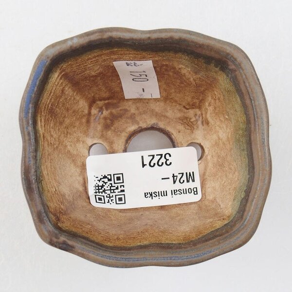 E-bonsai Keramická bonsai miska 7 x 7 x 3,5 cm modrá