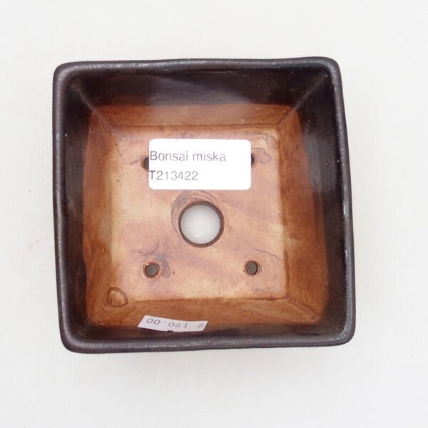 E-bonsai Keramická bonsai miska 9,5 x 9,5 x 5,5 cm černá
