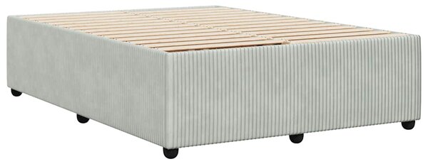 Rám postele bez matrace světle šedý 140 x 190 cm samet 3285006