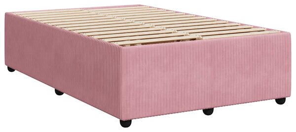 Box spring postel s matrací růžová 120x190 cm samet 3285631