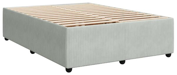 Rám postele bez matrace světle šedý 140 x 190 cm samet 3285006