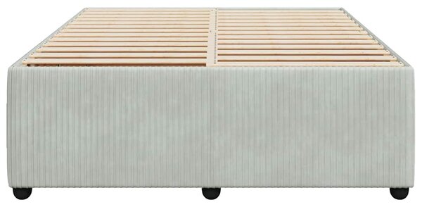 Rám postele bez matrace světle šedý 140 x 190 cm samet 3285006