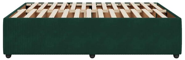 Rám postele bez matrace tmavě zelená 140 x 190 cm samet 3285009