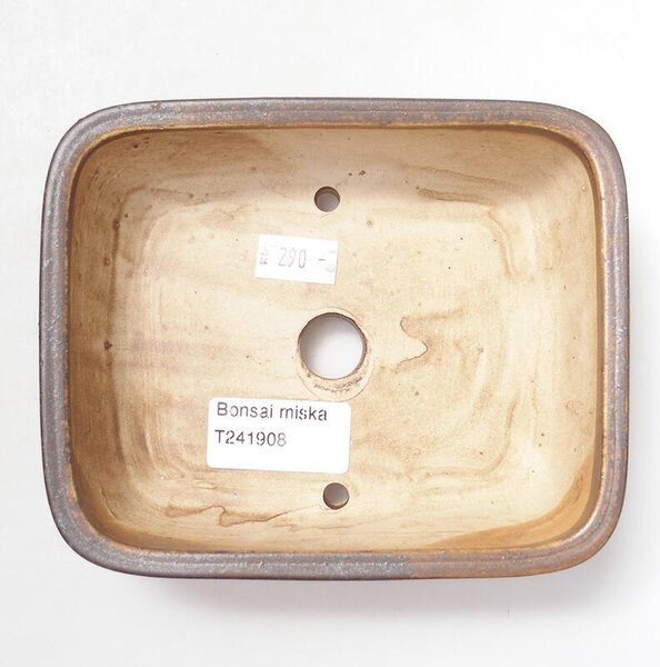 E-bonsai Keramická bonsai miska 14,5 x 12 x 4 cm hnědá