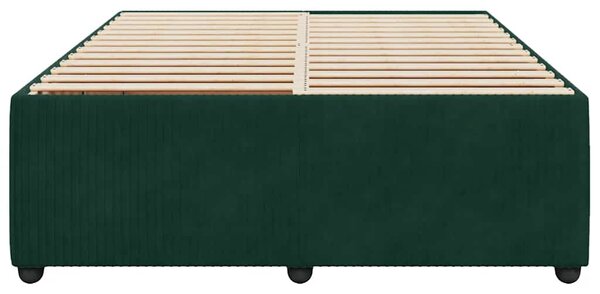 Rám postele bez matrace tmavě zelená 140 x 190 cm samet 3285009