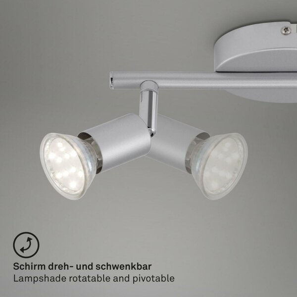 BRILONER Bodové svítidlo 25,5x7 cm 2xGU10 4,8W 520lm titan BRI 2915-024