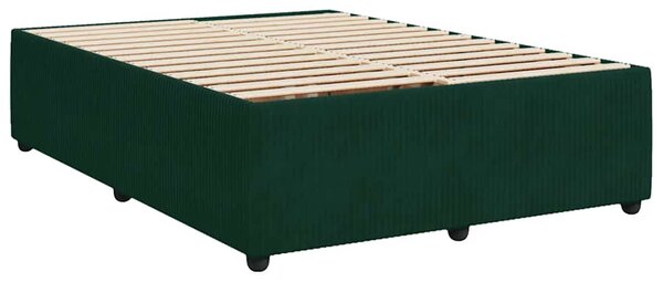 Box spring postel s matrací tmavě zelená 140x190 cm samet 3285641