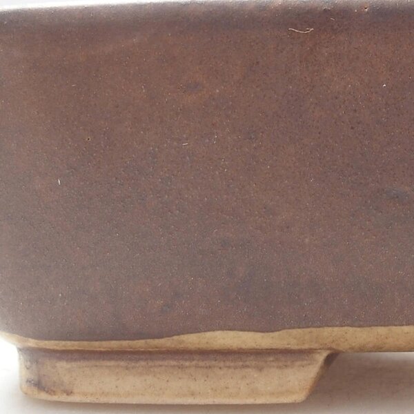 E-bonsai Keramická bonsai miska 14,5 x 12 x 4 cm hnědá