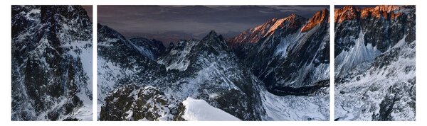 Obraz - Východ slunce v horách (170x50 cm)