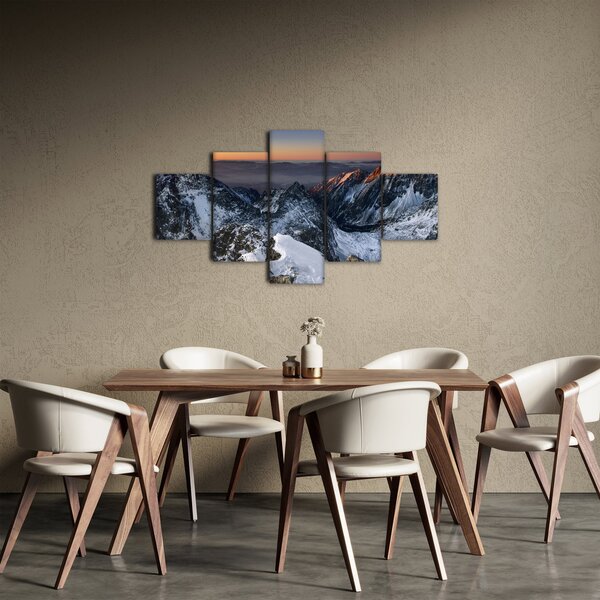 Obraz - Východ slunce v horách (125x70 cm)