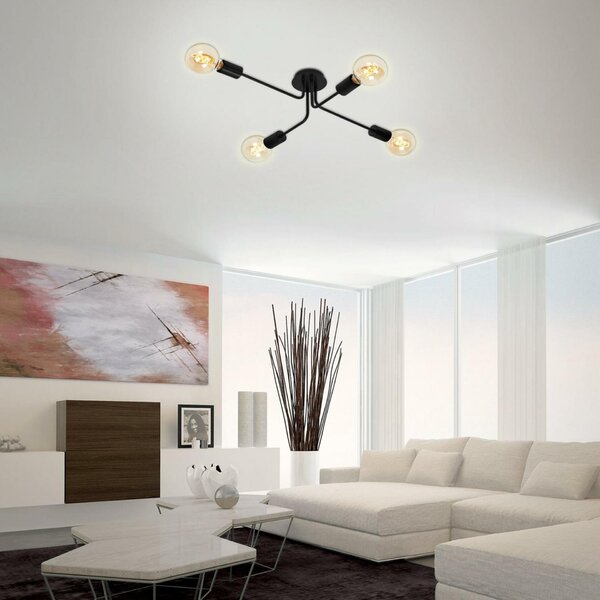 BRILONER Bodové svítidlo 67 cm 4x E27 60W černá BRILO 2886-045