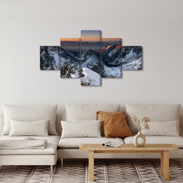 Obraz - Východ slunce v horách (125x70 cm)
