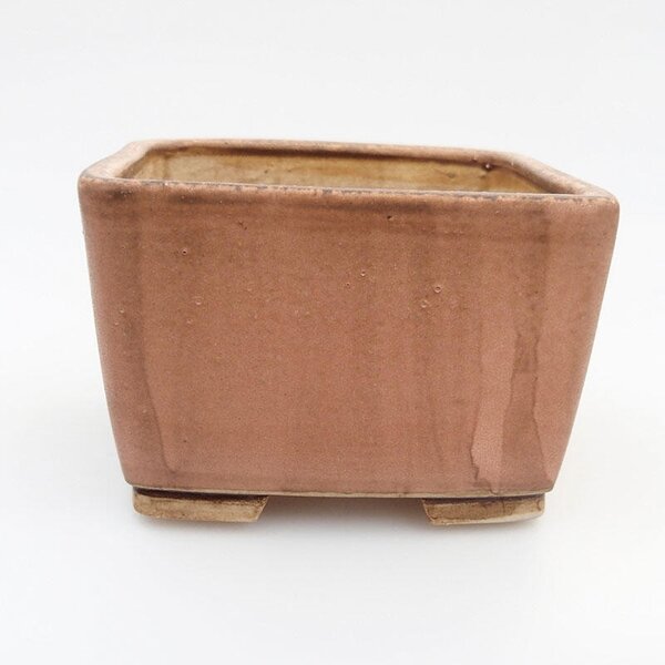 E-bonsai Keramická bonsai miska 12 x 12 x 8 cm růžová