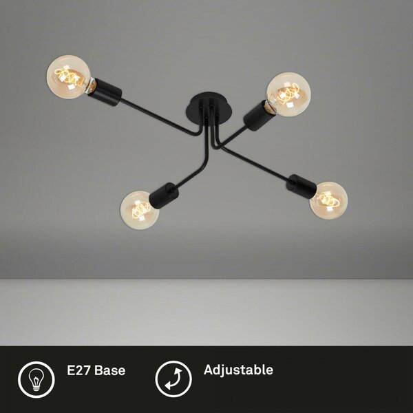 BRILONER Bodové svítidlo 67 cm 4x E27 60W černá BRILO 2886-045