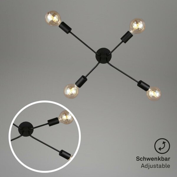 BRILONER Bodové svítidlo 67 cm 4x E27 60W černá BRILO 2886-045