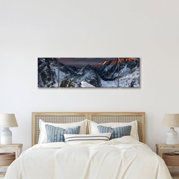 Obraz - Východ slunce v horách (170x50 cm)