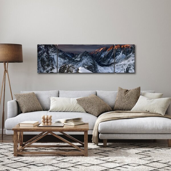 Obraz - Východ slunce v horách (170x50 cm)