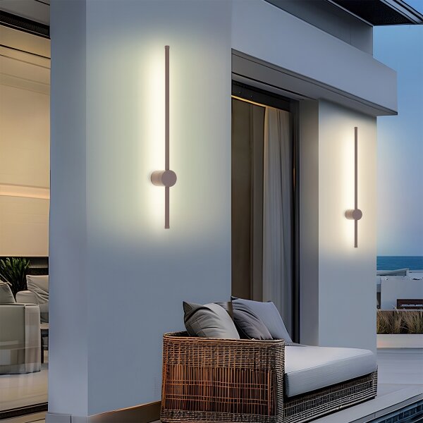Brilagi - LED Venk. nást. svít. AURA LED/12W/230V 3000K IP54 65 cm hnědá CRI 90