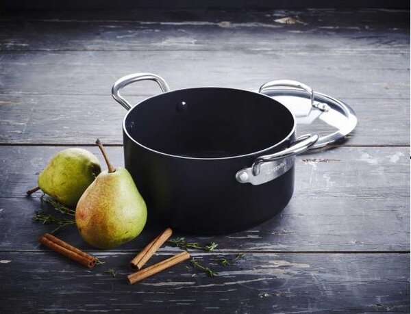 GreenPan Hrnec s poklicí Barcelona Black 24 cm