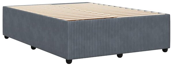 Rám postele bez matrace tmavě šedý 160 x 200 cm samet 3285019