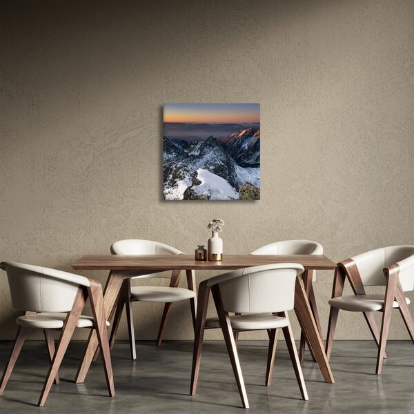 Obraz - Východ slunce v horách (30x30 cm)