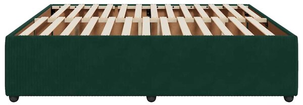Rám postele bez matrace tmavě zelená 180 x 200 cm samet 3285027