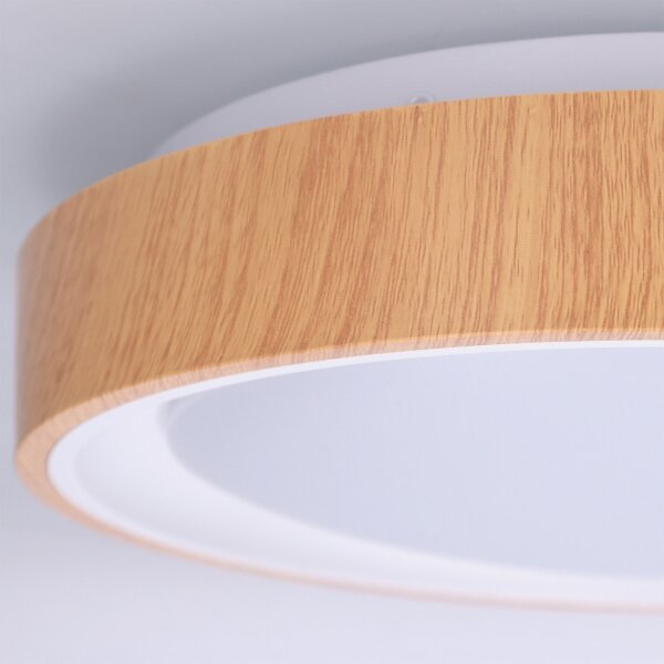 Brilagi - LED Stropní svítidlo FLOCO LED/24W/230V pr. 30 cm dřevo/bílá