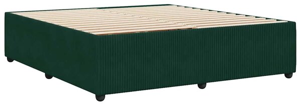 Rám postele bez matrace tmavě zelená 180 x 200 cm samet 3285027