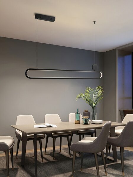 Immax NEO LITE OVALE Smart závěsné svítidlo černé 122cm 50W Tuya WiFi s podporou BEACON