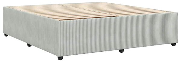 Rám postele bez matrace světle šedý 200 x 200 cm samet 3285030