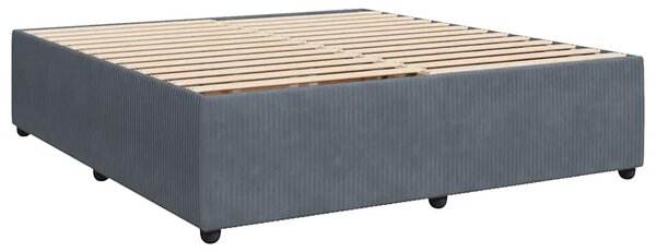 Box spring postel s matrací tmavě šedá 180x200 cm samet 3287819