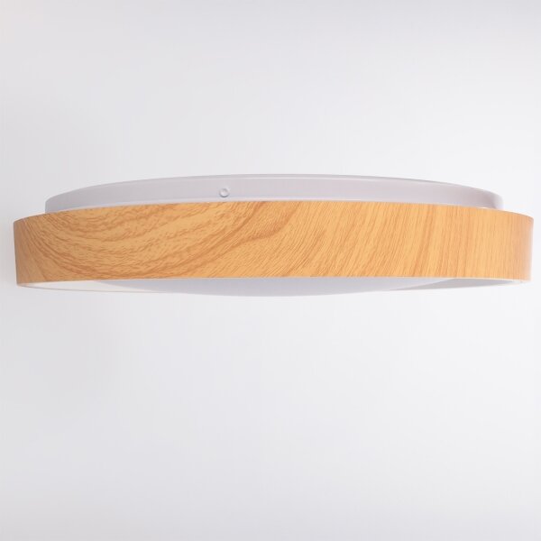 Brilagi - LED Stmív. strop. svítidlo FLOCO LED/48W/230V pr. 40 cm dřevo/bílá +DO
