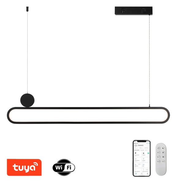 Immax NEO LITE OVALE Smart závěsné svítidlo černé 122cm 50W Tuya WiFi s podporou BEACON