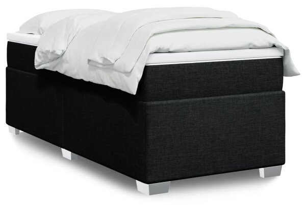 Box spring postel s matrací černá 80 x 200 cm textil 3285090